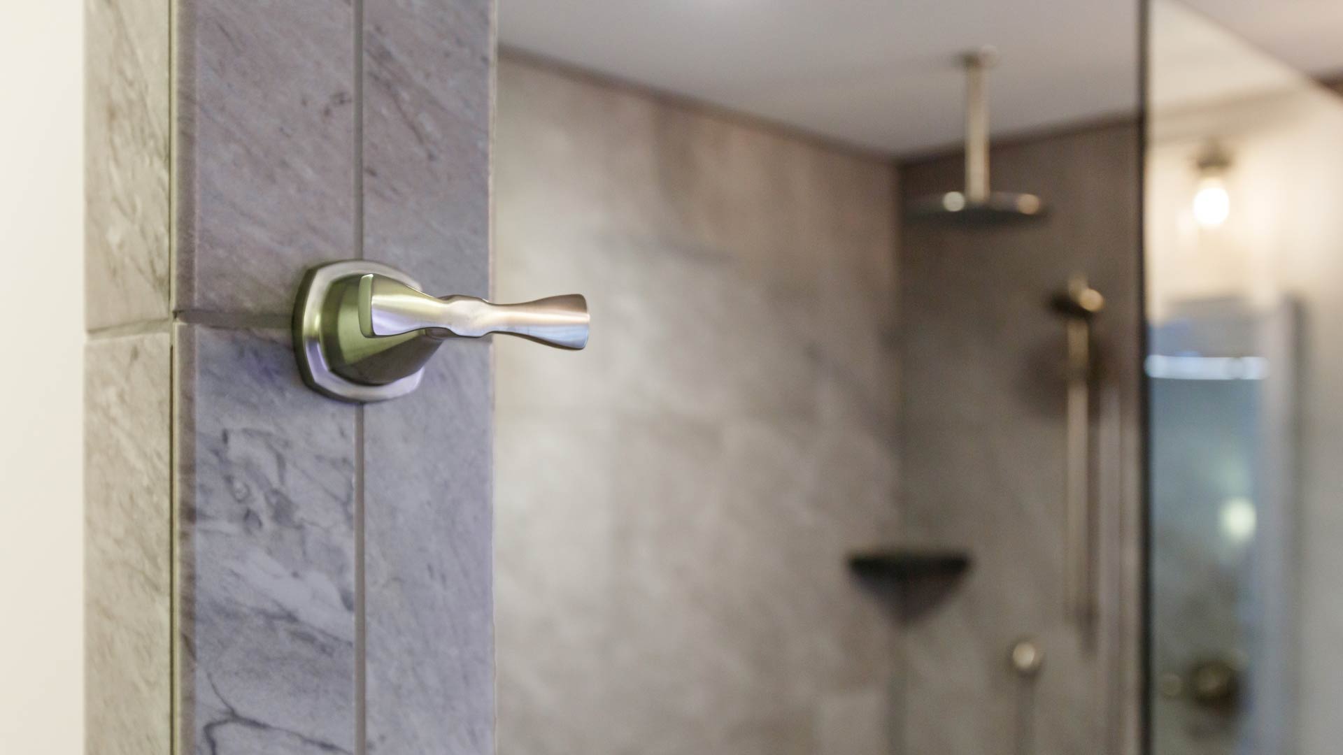 Steel Gray Custom Bathroom - Detail