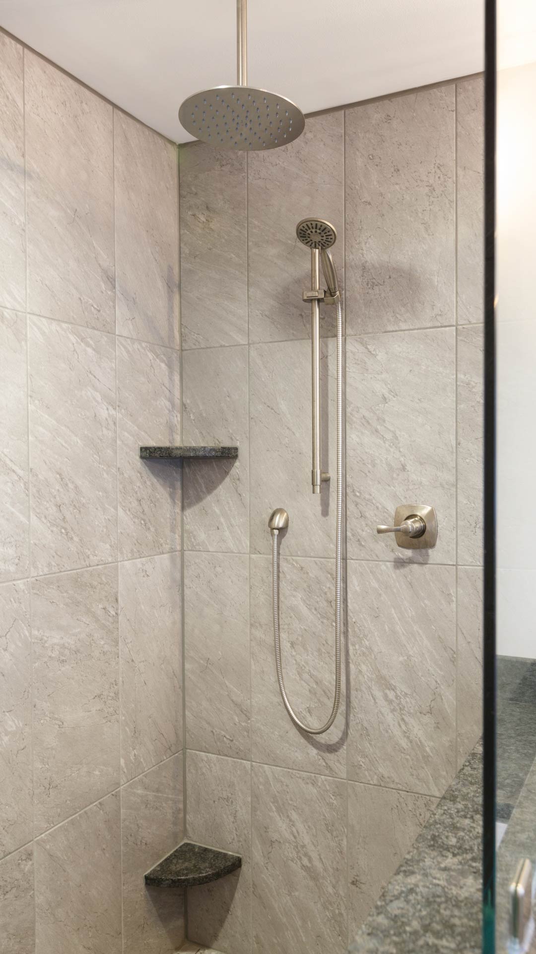 Steel Gray Custom Bathroom - Shower